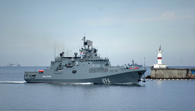 Новейший фрегат Черноморского флота "Адмирал Григорович" взял курс на Сирию