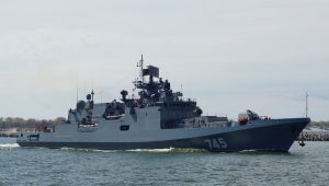 Фрегат Черноморского флота "Адмирал Григорович" идет в Сирию