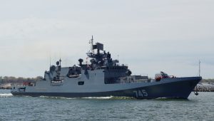 Фрегат Черноморского флота "Адмирал Григорович" идет в Сирию